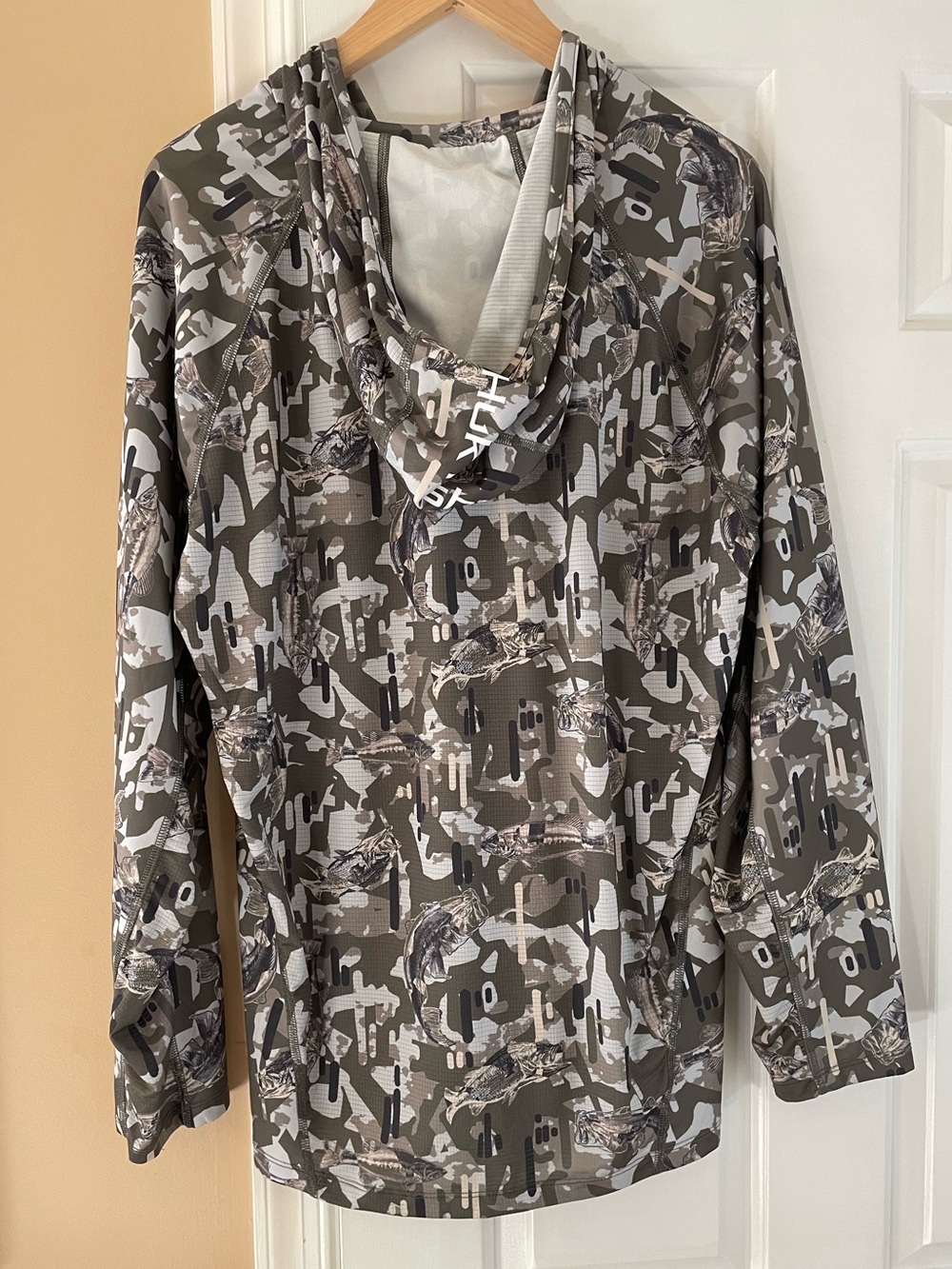 Huk KC Icon Apex Vert Long Sleeve Hoodie Moss Large - Picture 4 of 6
